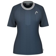 Head Tennis-Shirt Performance 2025 (Polyester-Jacquard, schnelltrocknend) navyblau Damen