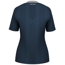 Head Tennis-Shirt Performance 2025 (Polyester-Jacquard, schnelltrocknend) navyblau Damen