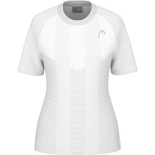 Head Tennis-Shirt Performance 2025 (Polyester-Jacquard, schnelltrocknend) weiss Damen