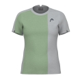 Head Tennis-Shirt Play Tech (atmungsaktiv, Mesh-Einsätze) grün/grau Damen