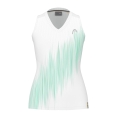 Head Tennis-Tank Top Performance 2024 (Polyester-Jacquard, V-Ausschnitt) weiss/mintgrün Damen