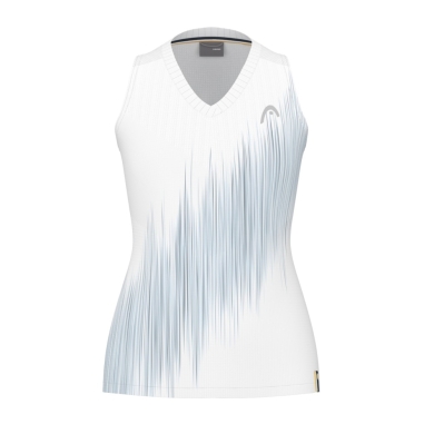 Head Tennis-Tank Top Performance 2024 (Polyester-Jacquard, V-Ausschnitt) weiss/navyblau Damen