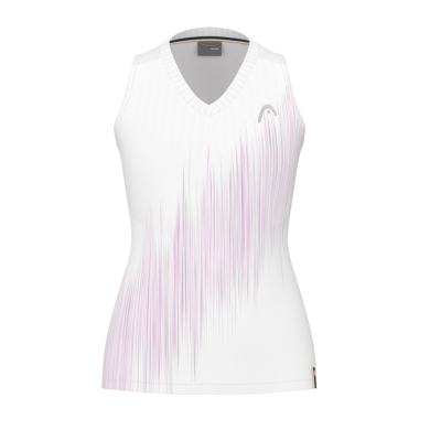 Head Tennis-Tank Top Performance 2024 (Polyester-Jacquard, V-Ausschnitt) weiss/pink Damen