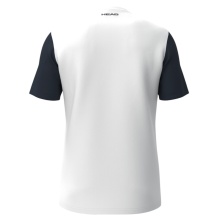 Head Tennis-Tshirt Club 25 Tech (100% Polyester, atmungsaktiv) 2025 weiss/navyblau Jungen