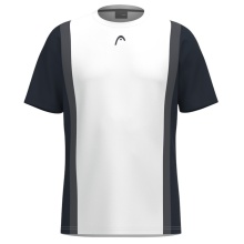 Head Tennis-Tshirt Club 25 Tech (100% Polyester, atmungsaktiv) 2025 weiss/navyblau Jungen