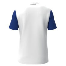 Head Tennis-Tshirt Club 25 Tech (100% Polyester, atmungsaktiv) 2025 weiss/royalblau Jungen