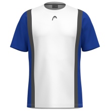 Head Tennis-Tshirt Club 25 Tech (100% Polyester, atmungsaktiv) 2025 weiss/royalblau Jungen