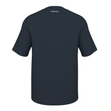 Head Tennis-Tshirt Performance 2024 (Polyester-Jacquard, schnelltrocknend) navyblau/weiss Herren