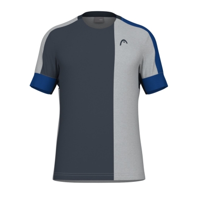 Head Tennis-Tshirt Play Tech (atmungsaktiv, Mesh-Einsätze) royalblau/grau Herren