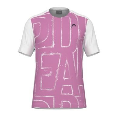 Head Tennis-Tshirt Play Tech II (atmungsaktiv, Mesh-Einsätze) weiss/pink Herren