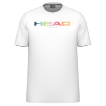 Head Tennis-Tshirt Rainbow (Mischgewebe, feuchtigkeitsabsorbierend) 2025 weiss Herren