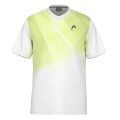 Head Tennis-Tshirt Topspin (V-Ausschnitt, Polyester-Interlock) 2025 weiss/lime Herren