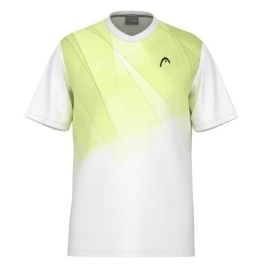 Head Tennis-Tshirt Topspin (V-Ausschnitt, Polyester-Interlock) 2025 weiss/lime Herren