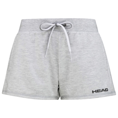 Head Tennishose Short Club Ann (elastischer Bund) kurz grau Damen