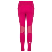 Head Tennishose Tech Tight 2023 (mit Seitentaschen, elastisches Material) lang berrypink Damen