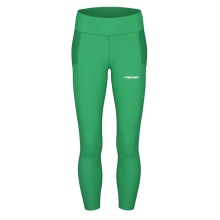 Head Tennishose Tech Tight 2024 (hoher Bund, elastisches Material) lang grün Damen