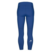 Head Tennishose Tech Tight 2024 (hoher Bund, elastisches Material) lang royalblau Damen