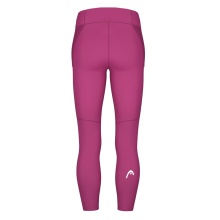 Head Tennishose Tech Tight 2024 (hoher Bund, elastisches Material) lang pink Damen