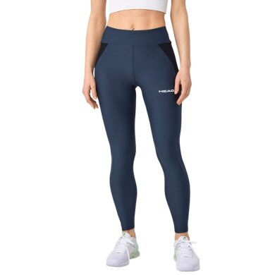 Head Tennishose Tech Tights (Mischgewebe) 2025 lang navyblau Damen