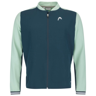 Head Tennisjacke Breaker Fullzip 2023 (Moisture Transfer Microfiber Technologie) pastellgrün/navyblau Herren