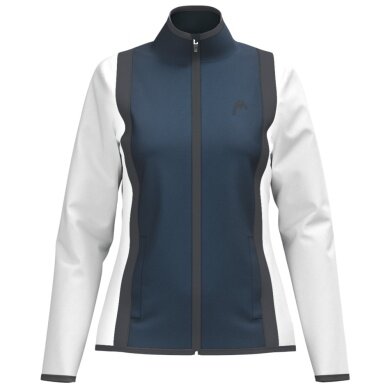 Head Tennisjacke Club 25 Full Zip (Moisture Transfer Microfiber Technologie) 2025 navyblau/weiss Damen