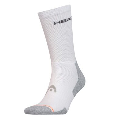 Head Tennissocke Athletes Crew 1P (Baumwolle-Mischung) weiss/grau Herren - 1 Paar