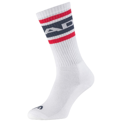 Head Tennissocke 1P Long (Baumwolle) weiss/navy/rot Herren - 1 Paar