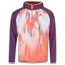 Head Kapuzenpullover Hoodie mit Kapuze Topspin (100% Polyester) violett/orange Herren