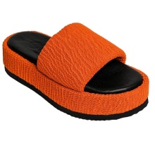 Hebe Athens Sandale Puffy Ibiza Flatform Slide orange Damen