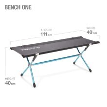 Helinox Campingstuhl Bench One (kleine Bank für 2 Personen) schwarz/blau