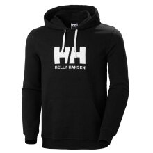 Helly Hansen Kapuzenpullover Logo Hoodie (Bio-Baumwolle) schwarz Herren