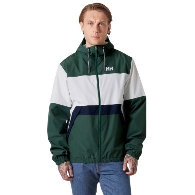 Helly Hansen Regenjacke Koster Rain (wasserdicht, Colorblock) grün/weiss Herren