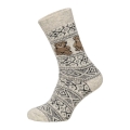 HomeOfSocks Wollsocke Skandinavisch Teddy wollweiss - 1 Paar