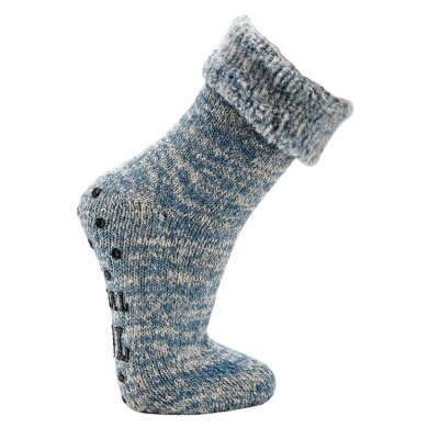 HomeOfSocks Wollsocke mit Anti-Rutsch und ABS-Druck blau - 1 Paar