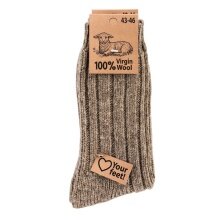 HomeOfSocks Wollsocken 100% Virgin woolbraun - 2 Paar