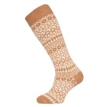 HomeOfSocks Kniestrümpfe Skandinavisch Norwegen (Lammwolle) braun - 1 Paar