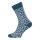 HomeOfSocks Wollsocke Hygge Wintermuster blau Damen - 1 Paar