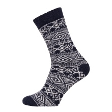 HomeOfSocks Wollsocke Hygge (Wolle, Skandinavisch Design) navyblau - 1 Paar