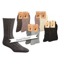 HomeOfSocks Wollsocken 50% Alpaka (Wolle) schwarz - 2 Paar