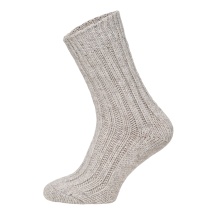 HomeOfSocks Wollsocken Alpaka Natur cremeweiss/grau- 2 Paar