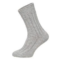 HomeOfSocks Wollsocken Alpaka Natur hellgrau/anthrazitgrau - 2 Paar