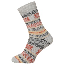 HomeOfSocks Wollsocken Hygge Norweger Design anthrazit/grau/bunt - 2 Paar