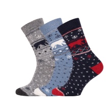 HomeOfSocks Wollsocken Hygge Ice Bear navyblau - 1 Paar