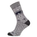 HomeOfSocks Wollsocken Hygge Ice Bear grau - 1 Paar