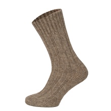 HomeOfSocks Wollsocken 100% Natur Warm taupebraun - 2 Paar