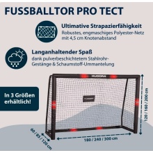 Hudora Fussballtor Pro Tect 180 (hochwertig, langlebig, einfacher Aufbau) schwarz - 180x120x60cm