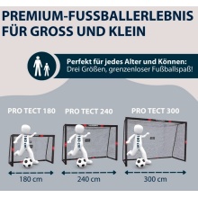 Hudora Fussballtor Pro Tect 300 (hochwertig, langlebig, einfacher Aufbau) schwarz - 300x200x120cm