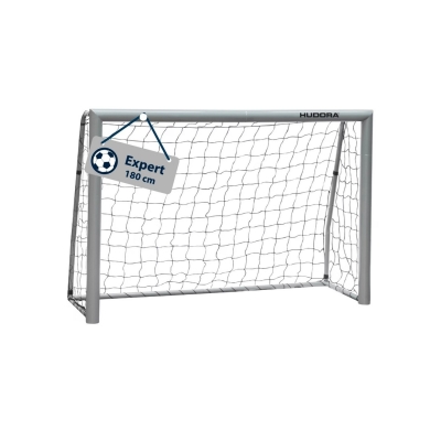 Hudora Fussballtor Expert 180 (stabil, langlebig, wetterbeständig) weiss - 180x120x60cm