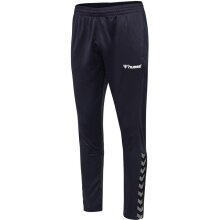 hummel Sporthose hmlAUTHENTIC Poly Pant (Doppelt gestrickter, strukturierter Jersey) lang marineblau Herren