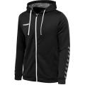 hummel Sport-Kapuzenjacke hmlAUTHENTIC Poly Zip Hoodie (gestrickter Polyester) mit Kapuze schwarz Herren